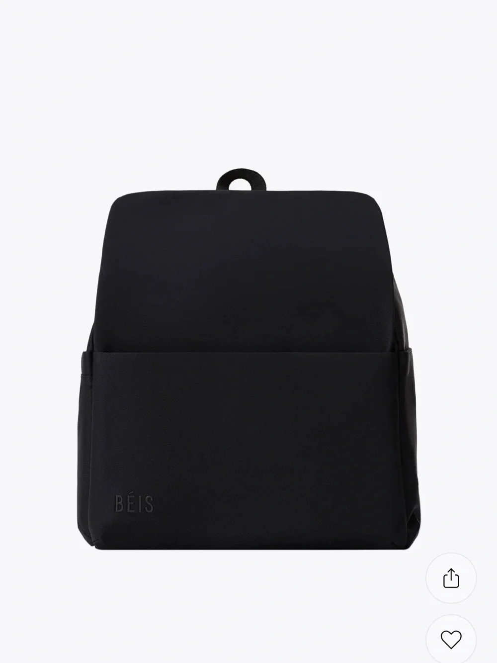NWT BEIS The Everyday Diaper Backpack in Black Nylon